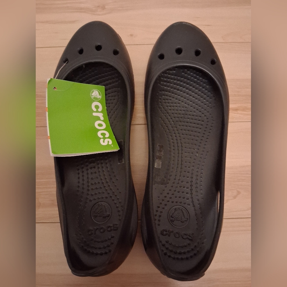 CROCS KADEE WOMEN'S BLACK BALLET FLATS